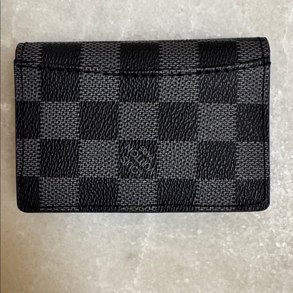 Louis Vuitton Black and Gray Card Holder